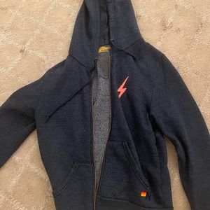 Aviator Nation Bandier lightning bolt zip up.